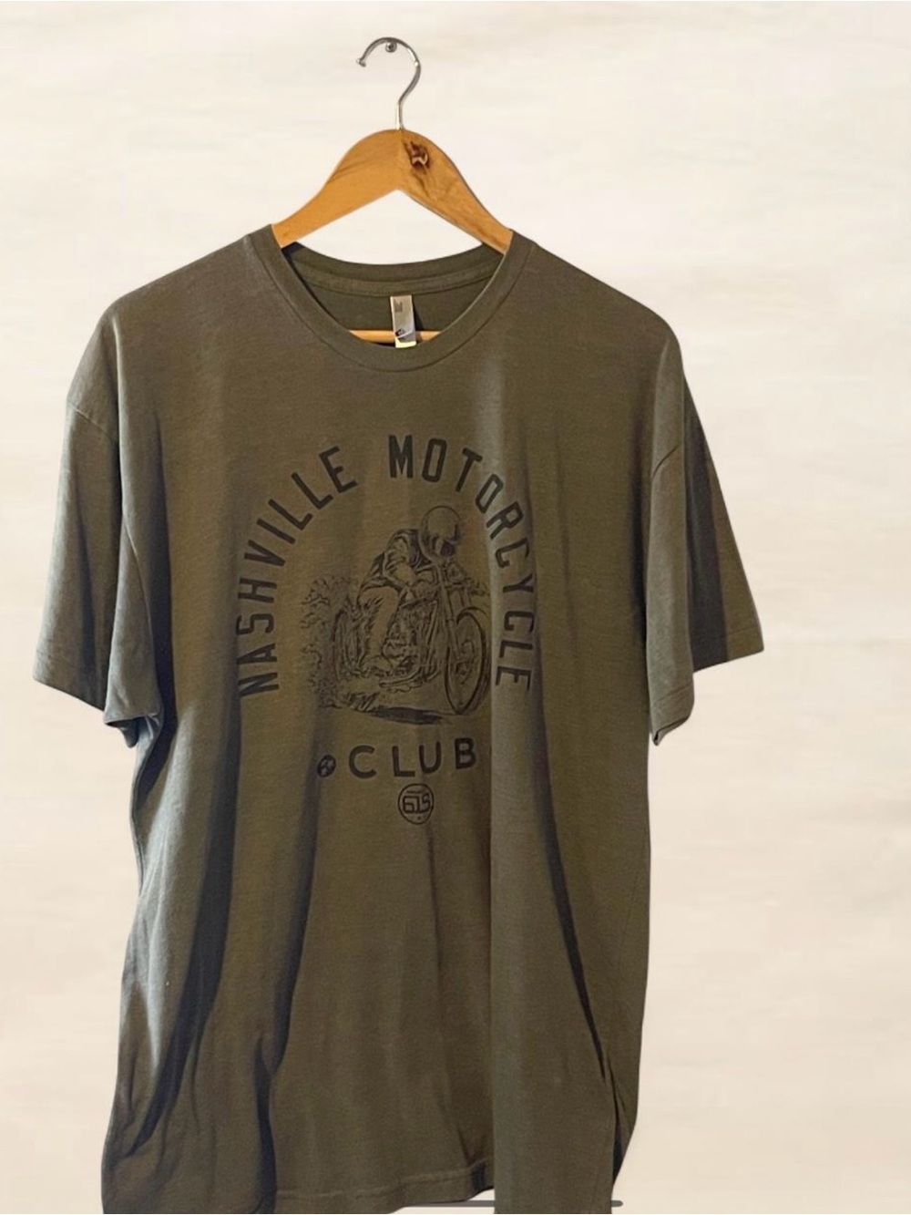 Nashville Motorcycle Club 615 Graphic T-Shirt | Olive Green XL American Apparel.
